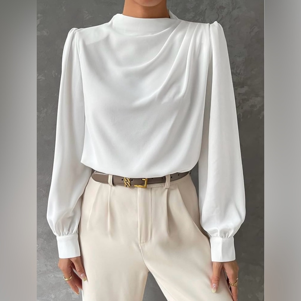 Express Classic White Blouse - Picture 4 of 6